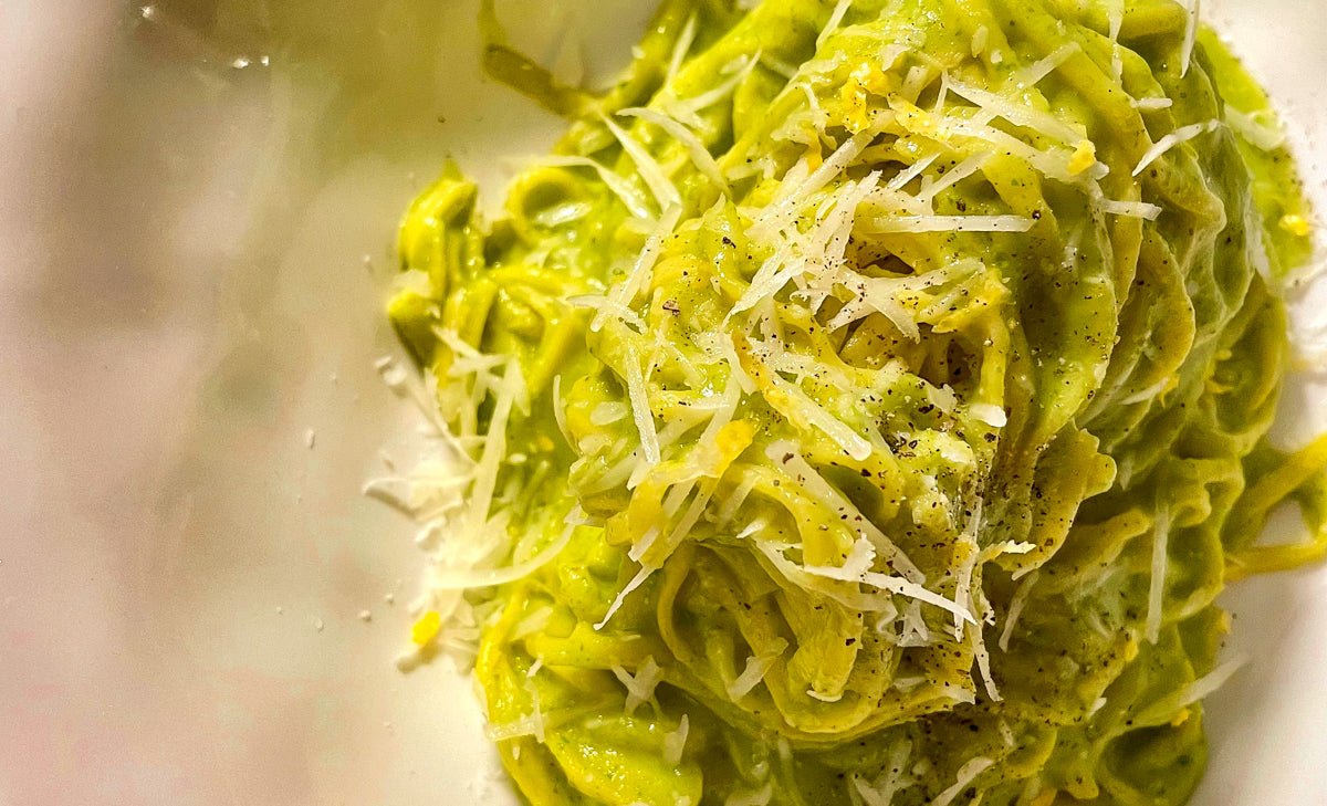 Pasta with Crema Di Zucchine & Lemon Zest - Libellula
